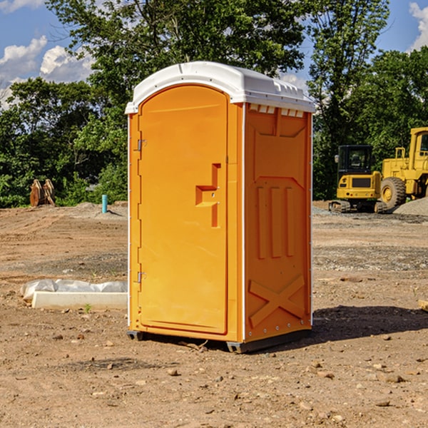 can i customize the exterior of the porta potties with my event logo or branding in Darien Center New York